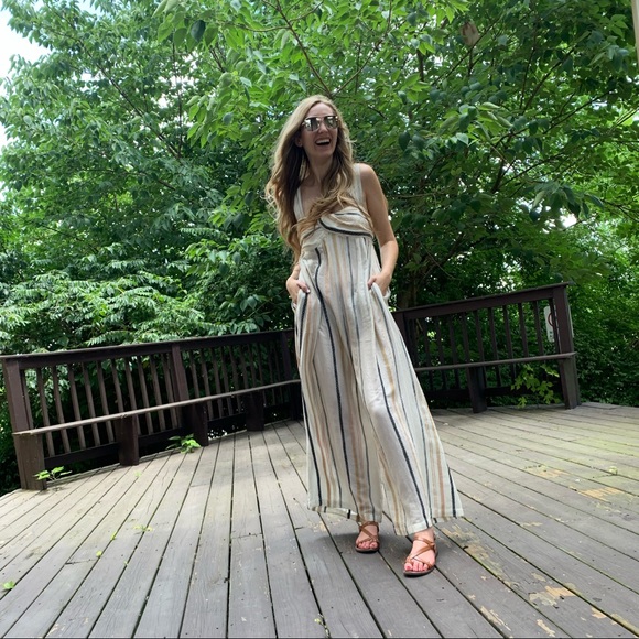 Free People Striped Jumpsuit - Picture 3 of 6